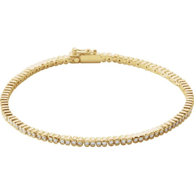 Tennisarmbånd – 14K gult gull fra Smykke24