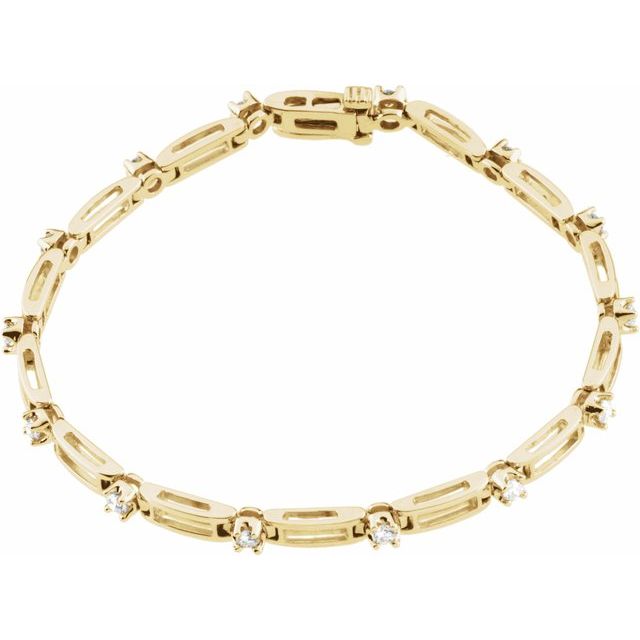 Tennisarmbånd – 14K gult gull fra Smykke24