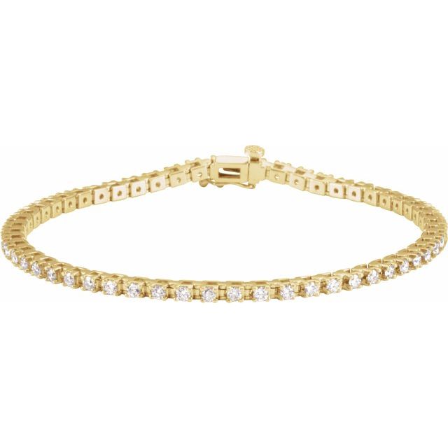 Tennisarmbånd – 14K gult gull fra Smykke24