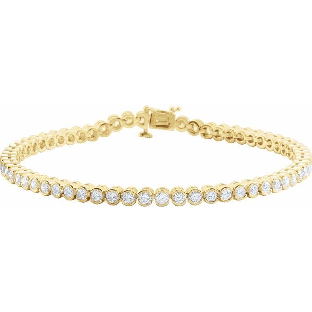 Tennisarmbånd – 14K gult gull fra Smykke24