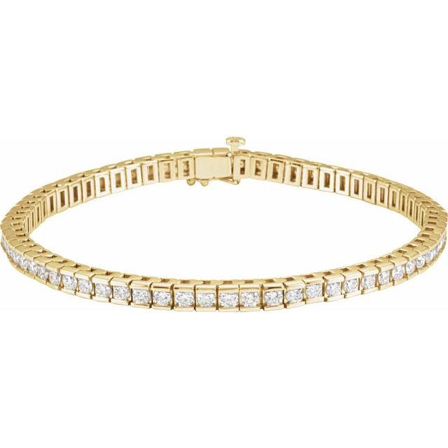 Tennisarmbånd – 14K gult gull fra Smykke24