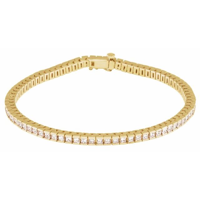 Tennisarmbånd – 14K gult gull fra Smykke24