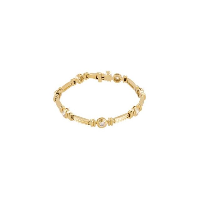 Tennisarmbånd – 14K gult gull fra Smykke24