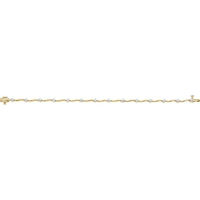 Tennisarmbånd – 14K gult gull fra Smykke24