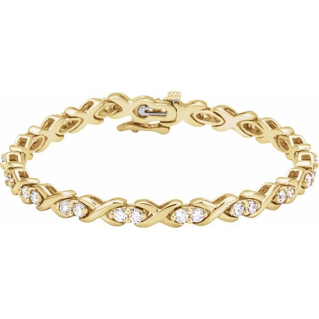 Tennisarmbånd – 14K gult gull fra Smykke24