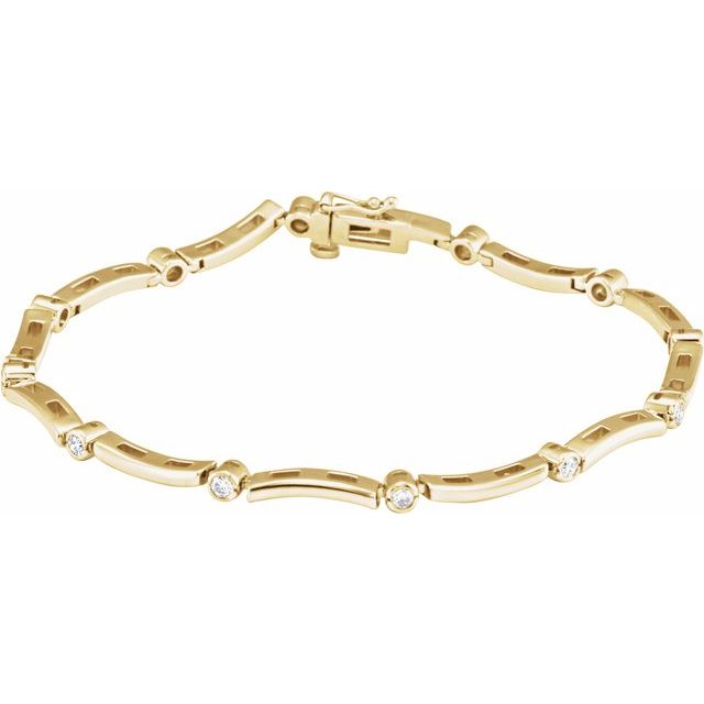 Tennisarmbånd – 14K gult gull fra Smykke24
