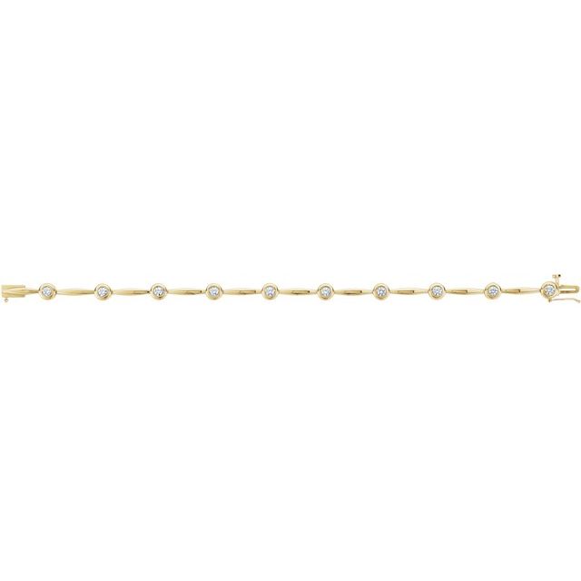 Tennisarmbånd – 14K gult gull fra Smykke24