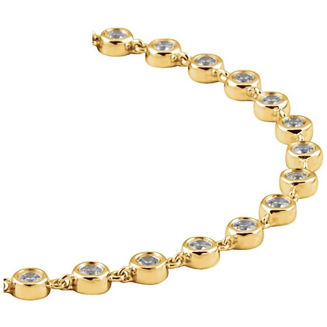 Tennisarmbånd – 14K gult gull fra Smykke24