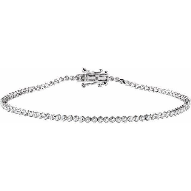 Tennisarmbånd – 14K hvitt gull fra Smykke24