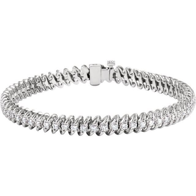 Tennisarmbånd – 14K hvitt gull fra Smykke24