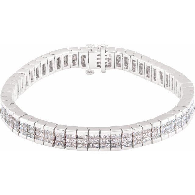Tennisarmbånd – 14K hvitt gull fra Smykke24