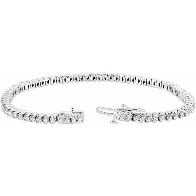 Tennisarmbånd – 14K hvitt gull fra Smykke24