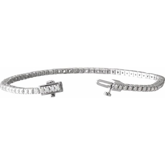 Tennisarmbånd – 14K hvitt gull fra Smykke24