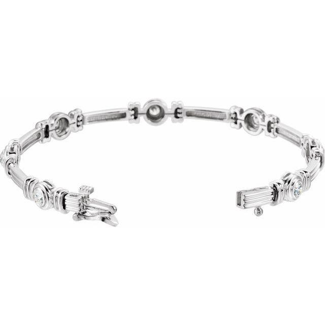Tennisarmbånd – 14K hvitt gull fra Smykke24