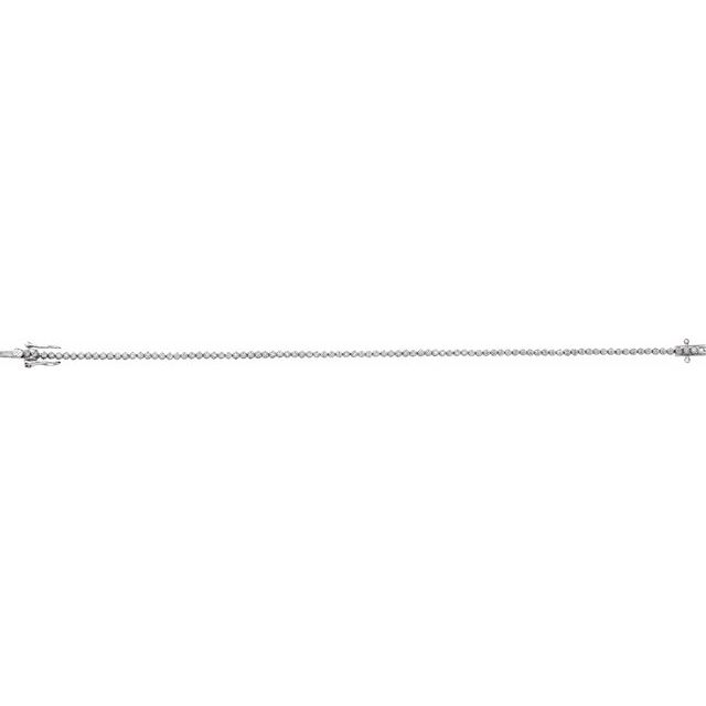 Tennisarmbånd – 14K hvitt gull fra Smykke24