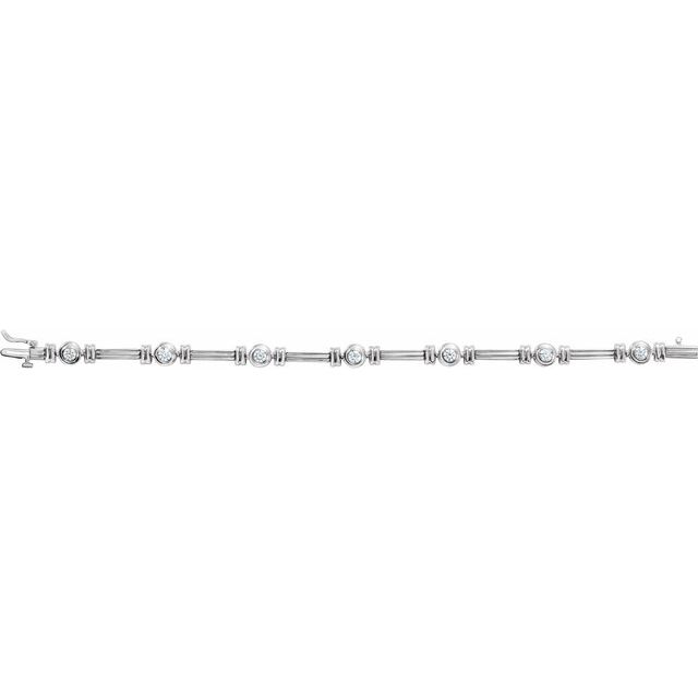 Tennisarmbånd – 14K hvitt gull fra Smykke24