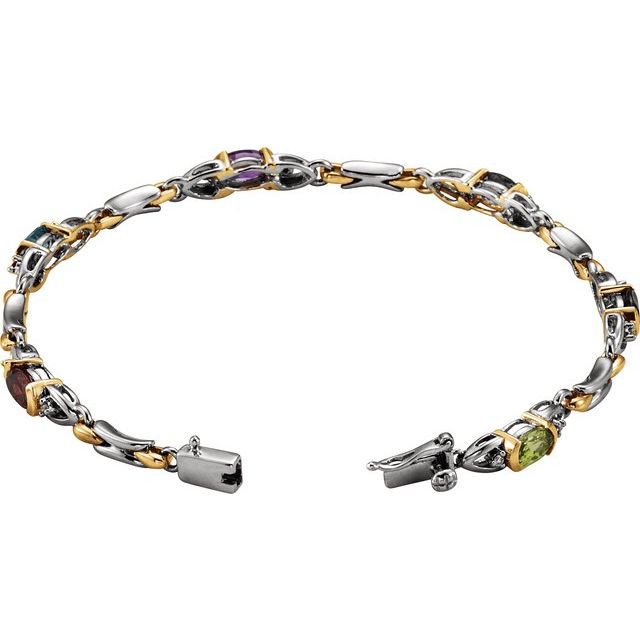 Tennisarmbånd – 14K hvitt og gult gull fra Smykke24