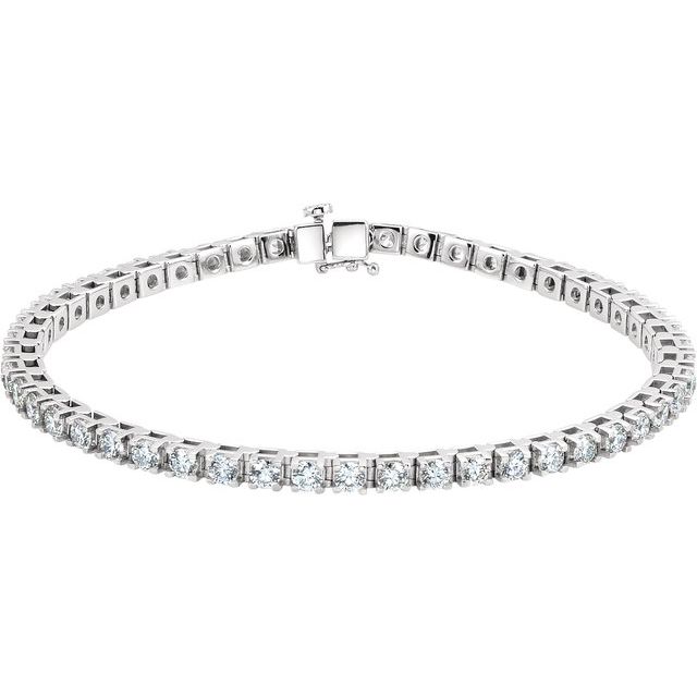 Tennisarmbånd i platina med diamant – Platina fra Smykke24