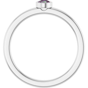 Ring med laboratoriedyrket edelsten – modell 72550