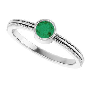 Ring med laboratoriedyrket edelsten – modell 72555