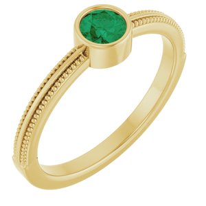 Ring med laboratoriedyrket edelsten – modell 72555