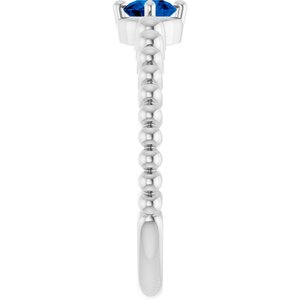 Ring med laboratoriedyrket edelsten – modell 72561