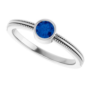 Ring med laboratoriedyrket edelsten – modell 72555