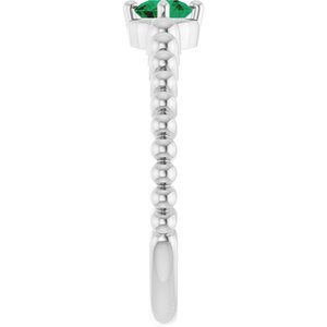 Ring med laboratoriedyrket edelsten – modell 72561