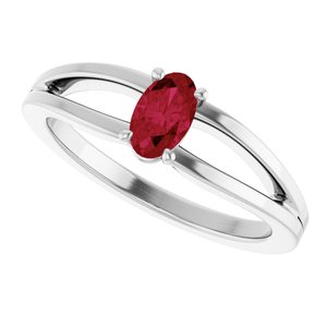 Ring med laboratoriedyrket edelsten – modell 19401