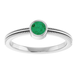 Ring med laboratoriedyrket edelsten – modell 72555