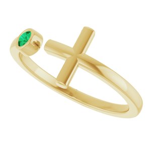 Ring med laboratoriedyrket edelsten – modell R43083