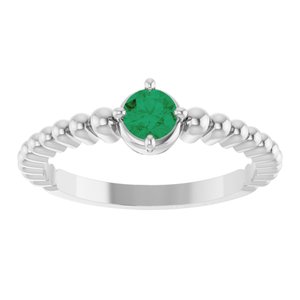 Ring med laboratoriedyrket edelsten – modell 72561