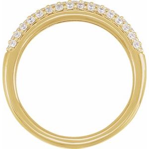 Ring i 14 kt gult gull med laboratoriedyrkede diamanter – 0,50 ct totalt - Bilde 2