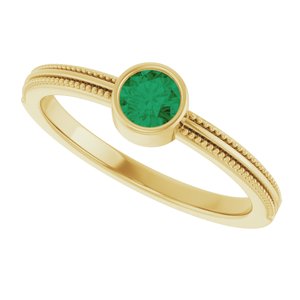 Ring med laboratoriedyrket edelsten – modell 72555
