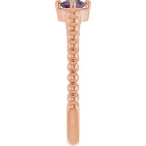 Ring med laboratoriedyrket edelsten – modell 72561