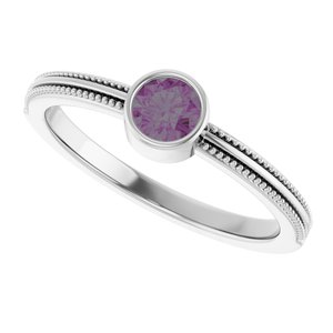 Ring med laboratoriedyrket edelsten – modell 72555
