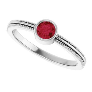 Ring med laboratoriedyrket edelsten – modell 72555