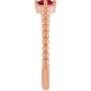 Ring med laboratoriedyrket edelsten – modell 72561