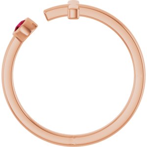 Ring med laboratoriedyrket edelsten – modell R43083