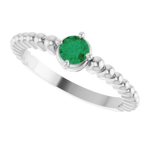 Ring med laboratoriedyrket edelsten – modell 72561
