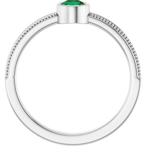 Ring med laboratoriedyrket edelsten – modell 72555