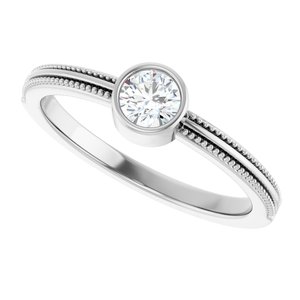 Ring med laboratoriedyrket edelsten – modell 72555