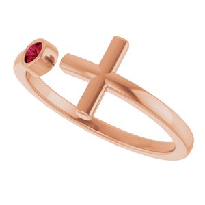 Ring med laboratoriedyrket edelsten – modell R43083