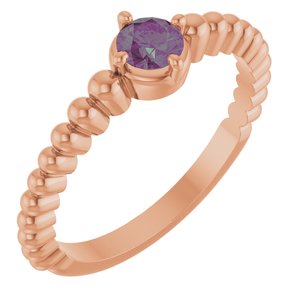 Ring med laboratoriedyrket edelsten – modell 72561