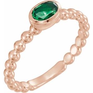 Ring med laboratoriedyrket edelsten – modell 71623