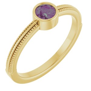 Ring med laboratoriedyrket edelsten – modell 72555