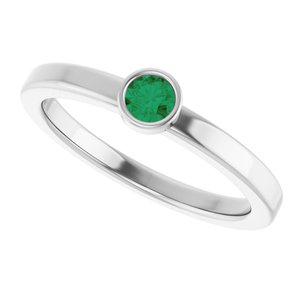 Ring med laboratoriedyrket edelsten – modell 72550