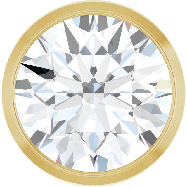 Edelstensanheng i 14 kt gult gull med laboratoriedyrket diamant, 1,25 ct totalt, rund sten 7 mm fra Smykke24