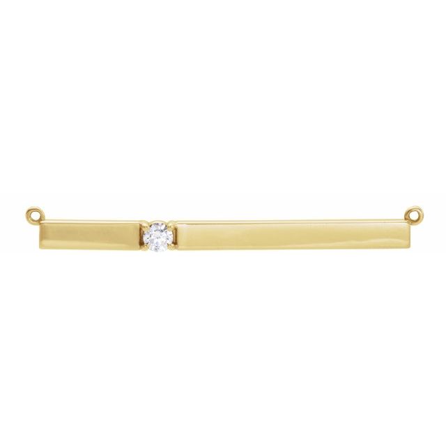 Edelstensanheng i 14 kt gult gull med laboratoriedyrket diamant, 0,10 ct totalt, rund sten 3 mm fra Smykke24