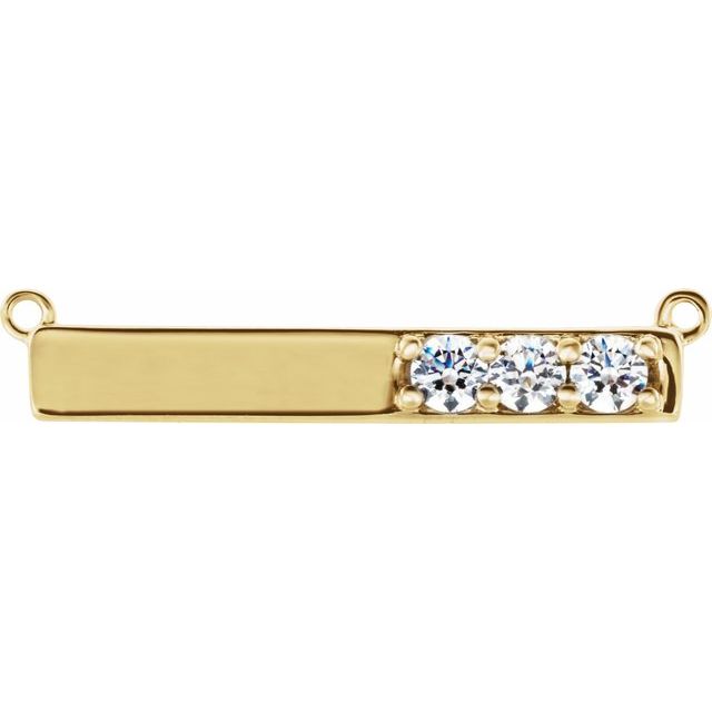 Edelstensanheng i 14 kt gult gull med laboratoriedyrket diamant, 0,20 ct totalt, rund sten 2,5 mm fra Smykke24